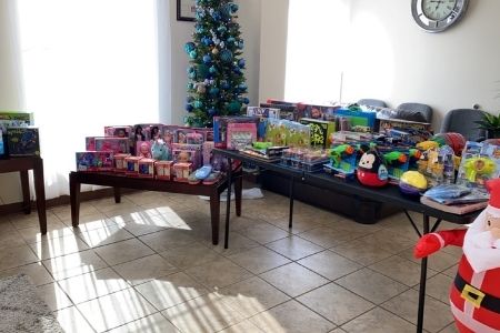 christmas toys at law office of domingo garcia odessa desk