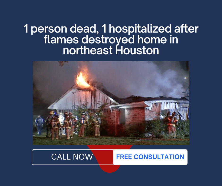 1 person dead, 1 hospitalized after flames destroyed home in northeast Houston